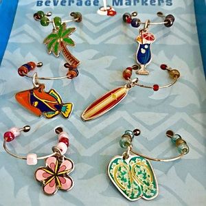 NWT Island Charm Beverage Markers